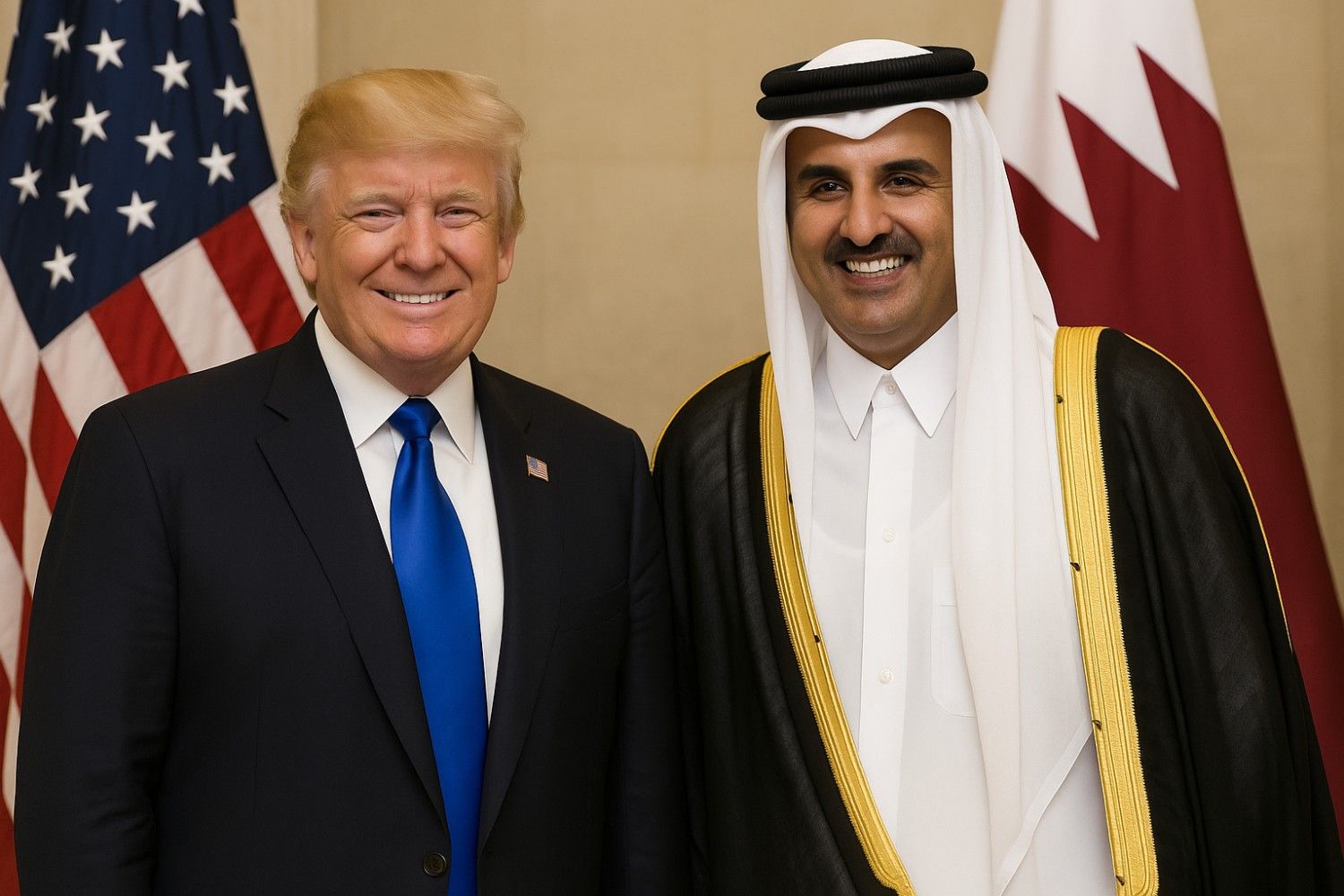 Donald Trump and Qatar Amir