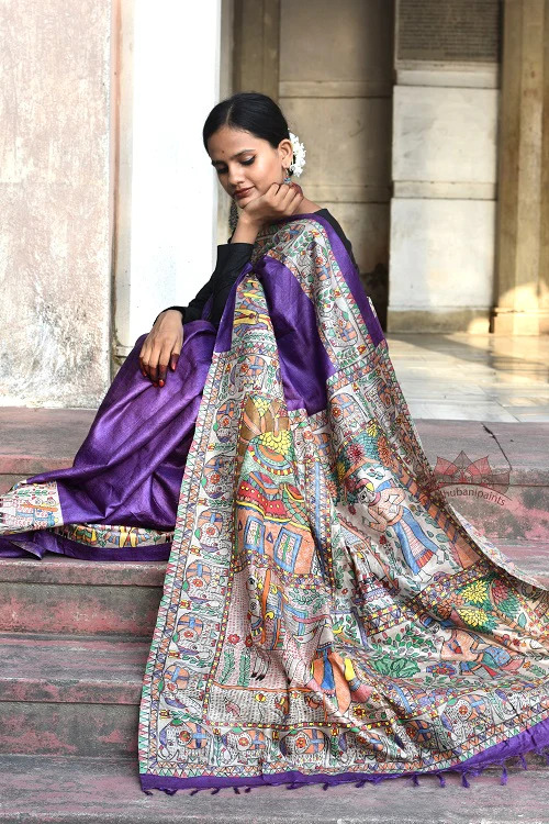 Tussar silk saree