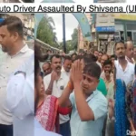 Auto driver beaten by shivsena