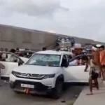 Kanwariyas damage car